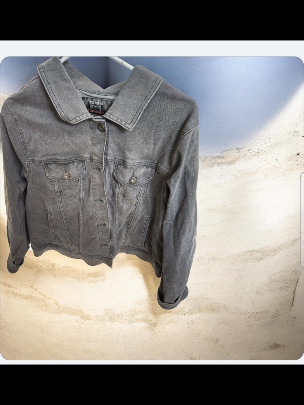torrid Gray Washed Denim Jacket - Classic Trucker